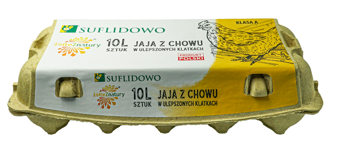 Jaja z chowu w ulepszonych klatkach