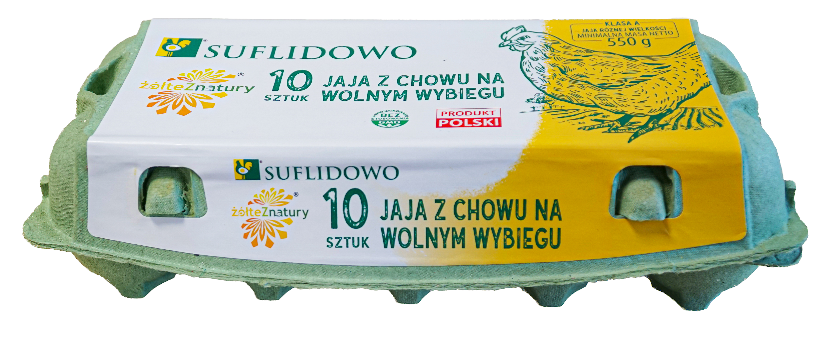 Jaja z chowu na wolnym wybiegu – opakowanie żółteZnatury