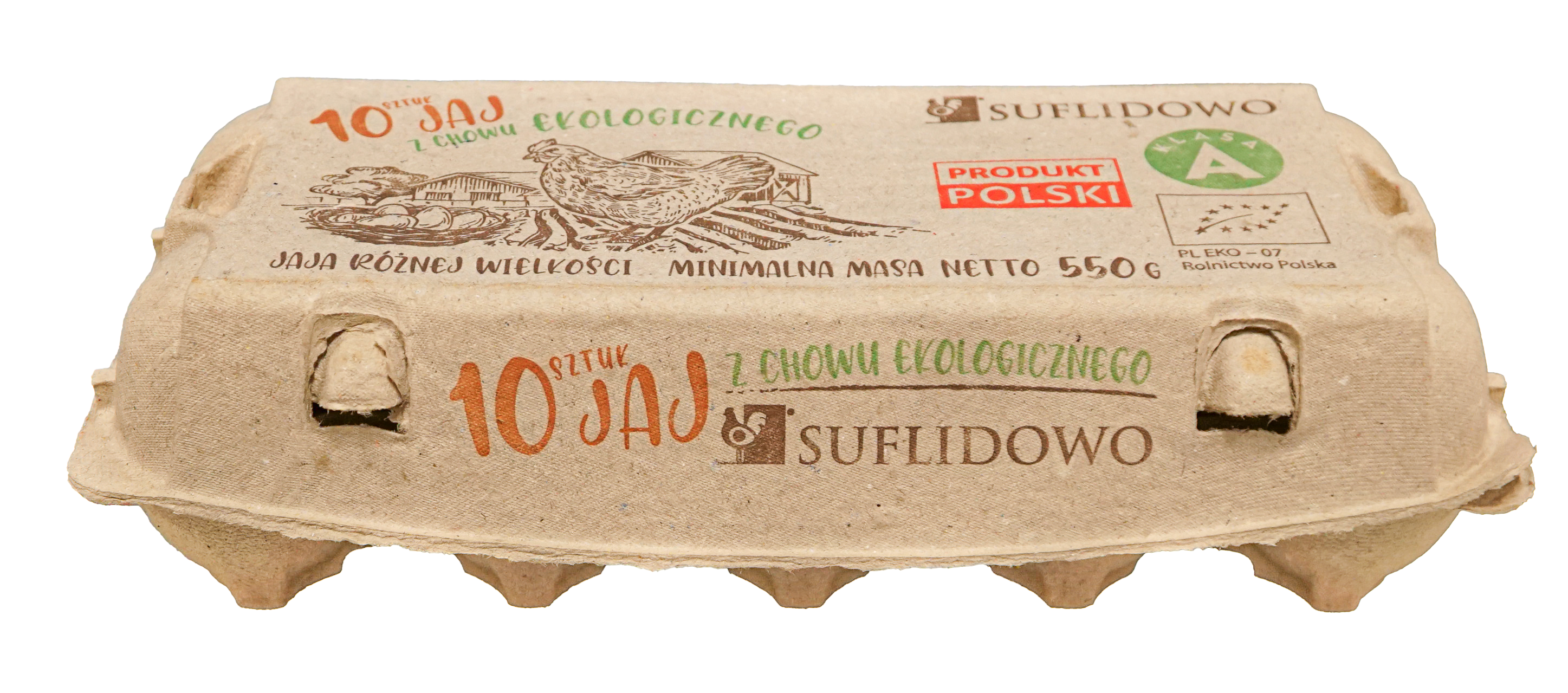 Jaja z chowu ekologicznego – opakowanie żółteZnatury